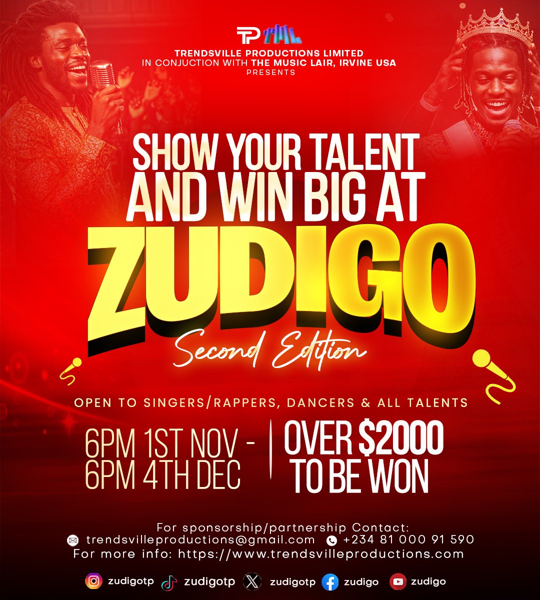 Zudigo - Creative Talent Platform